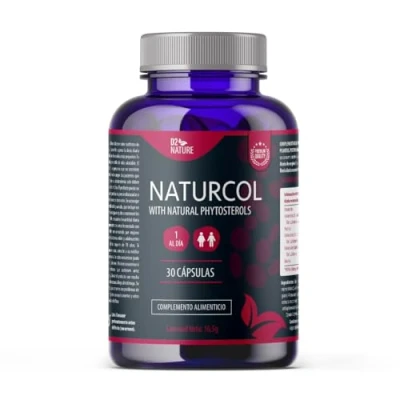 Imagen de Naturcol con Fitosteroles Naturales Arroz Rojo Colesterol Capsulas Reducción del LDL Circulación Sanguínea Metabolismo Carbohidratos Grasas y Proteínas Vitamina B3 D2 Nature