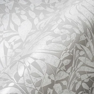 Imagen de A.S. Création 388312 The Bos Papel pintado (10,05 x 0,53 m), diseño floral, color gris y plateado