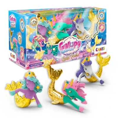 Imagen de Galupy Mermaid Set de 3 Unicornios Sirena para Niñas, Figuras Unicornio Coleccionable, Especiales, Juguetes niñas