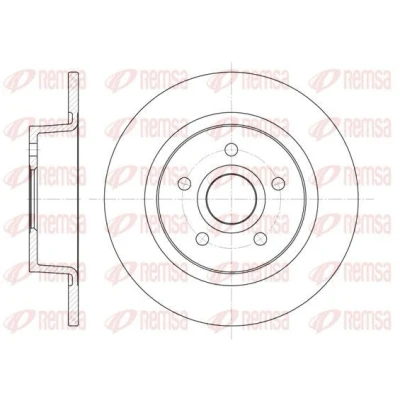 Imagen de REMSA 6863.00 Disco de freno Eje trasero 278, 278 11 5 macizo FORD: Tourneo Connect, Transit Connect Mk1 Furgón, V408 Furgón