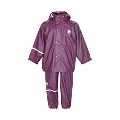 Imagen de CeLaVi Zweiteiliger Regenanzug In Vielen Farben Chaqueta Impermeable, Morado (Violett), 128 (Talla del Fabricante: 130) para Niñas