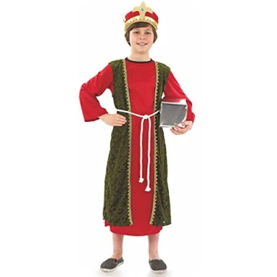 Imagen de Fun Shack Disfraz Rey Mago Niño, Traje Reyes Magos Niño Mago, Medieval Navidad Talla L