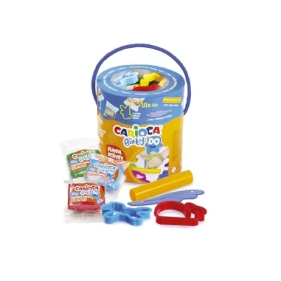 Imagen de Carioca Set Creativo para Bebé Incluye 8 Pasta de modelar Baby Do 40 grs más 6 Herramientas Contiene Trigo 14 Piezas