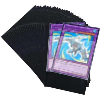 Imagen de 110 fundas para tarjetas, tamaño estándar 66 x 91, ultraclaras tarjetas coleccionables como, parte trasera mate esmerilada