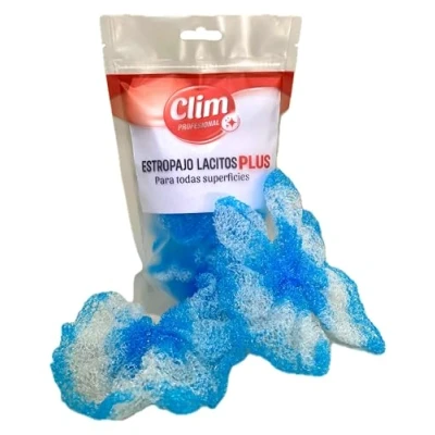 Imagen de Clim Profesional 6 Estropajos Antibacterias de Lacito XL Esponja Plástico para Limpieza Cocina, Muebles, Azulejos Resistente y Duradero No Raya Las Superficies Delicadas