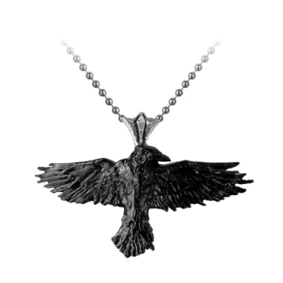 Imagen de Alchemy Gothic Black Raven Unisex Collar Negro Peltre