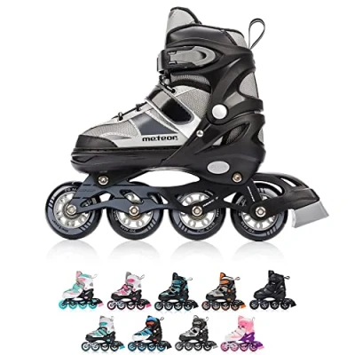 Imagen de meteor Patines Línea Ajustables para Niños Jouvenes y Adolescentes Mujer Hombre de Linea con ABEC7 Forro Interior Tamaño Ajustable
