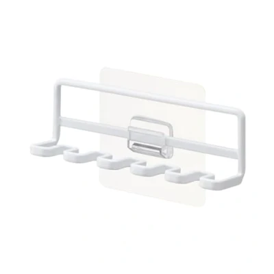 Imagen de Yamazaki 4520 Tower Soporte para Cepillo de Dientes con Gancho película, Blanco, Policarbonato/Pet/Poliuretano, Minimalista, 12.5 x 3.5 4 cm