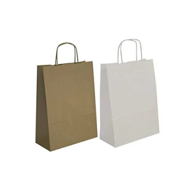 Imagen de APLI 101853 Bolsa Kraft 18 x 8 21 cm color blanco 50 u.