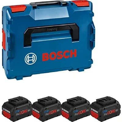 Imagen de Bosch Professional 18V System ProCORE18V Set 4 baterías de litio (4 x ProCORE 5.5Ah, en L BOXX)