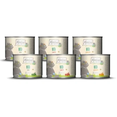 Imagen de MjAMjAM Comida húmeda Premium para Gatos naturalmente Deliciosa The Bio Box, Pack de 6 (6 x 200g), sin Cereales
