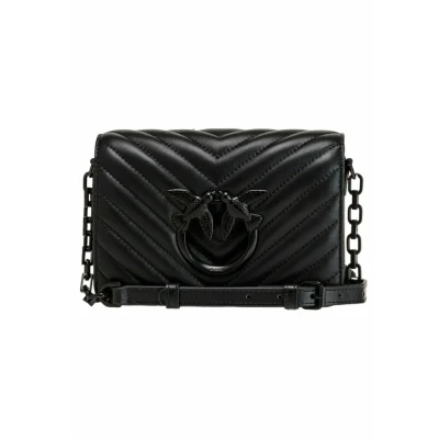 Imagen de Pinko Love Click Mini Sheep Nappa CH, Oveja NAPA Mujer, Z99B_Nero Limousine Block Color