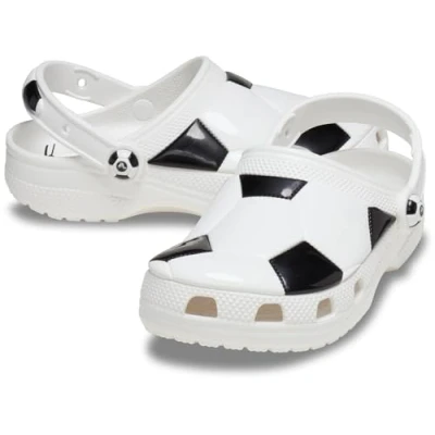 Imagen de Crocs Classic Soccer Ball Clog T, Obstrucción Unisex niños, Blanco y Negro, 9 UK Child