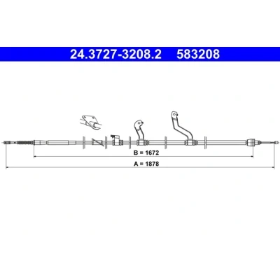 Imagen de ATE 24.3727 3208.2 Cable de Freno Mano 1878