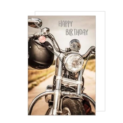 Imagen de Edition Seidel Tarjeta XXL de felicitación cumpleaños premium con sobre formato DIN A4. Billet Happy Birthday para hombre mujer motocicleta motociclista (A4 G3114)
