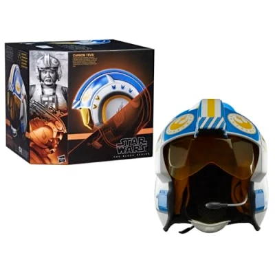 Imagen de Star Wars The Black Series Carson Teva Casco electrónico premium con luces LED y sonidos avanzados, Juguete para niños niñas de 14 años o más, Construcción diversión en familia