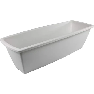 Imagen de Iris Ohyama, Maceta, jardinera cuadrada con sistema de drenaje/reserva agua, para la jardinería Rectangle Plant Pot650 Blanco