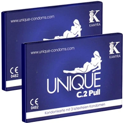 Imagen de Kamyra Unique Pull Condom Cards 2x3 preservativos sin latex
