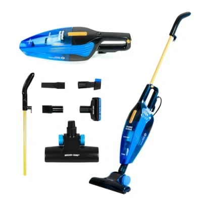 Imagen de ECODE® Aspiradora Vertical con Cable, 800 W,Aspirador de Escoba y Mano Absolut Vertical. 5 Accesorios Multi Cyclonic, Filtro HEPA + Active Carbon, Sin Bolsa, 2 en 1, Depósito 1.2 L, ECO 350