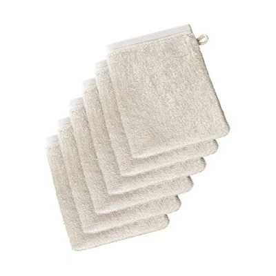 Imagen de de Witte Lietaer 199514 Wellness Juego 6 Guantes baño algodón 15 x 22 cm, 100% algodón, Beige, 15x22 cm