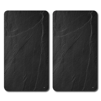 Imagen de Kesper Juypal_365232 Tabla de cortar (2 piezas, 52 x 30 0,8 cm), diseño pizarra, color gris