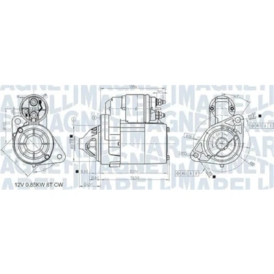 Imagen de MAGNETI MARELLI 063721307010 Motor de arranque 12 0,8 8 NISSAN: MICRA 3, Note I, 2