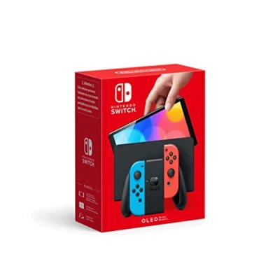 Imagen de Consola Nintendo Switch OLED, 7&quot;, Joy Con, 64 GB, Azul y Rojo Neón