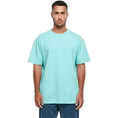 Imagen de Build Your Brand Camiseta Pesada de Gran tamaño, Beryl Blue, XL para Hombre