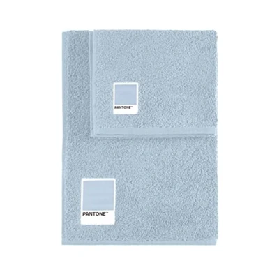 Imagen de Sweet Home Pantone™ Juego de Toallas 1+1 Compuesto por invitado 40 x 50 cm + Cara 100 cm, Certificado Oeko Tex Azul