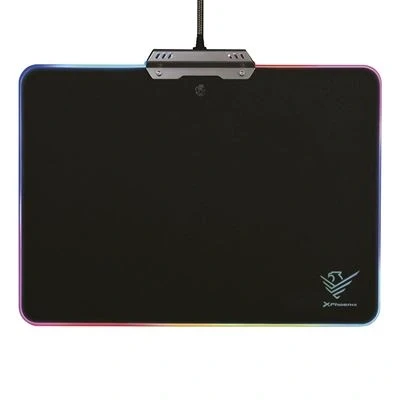 Imagen de Alfombrilla Phoenix Gaming Rgb, 10 Modos De Iluminacion, Rigida Aluminio/ Usb, Negro