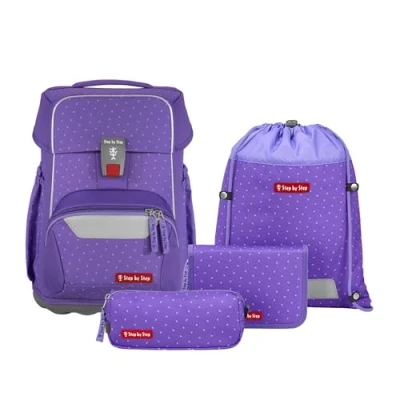 Imagen de Step by SET 4 Juego de mochilas escolares para niños, Talla: One Size, Purple konfetti