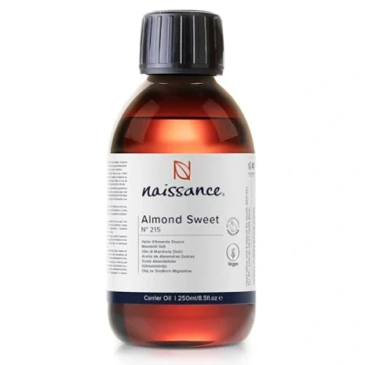Imagen de Naissance Aceite De Almendras Dulces Prensado en Frio (No 215) 250ml Hidratante y Emoliente Cuidado Cara, Pelo, Uñas, Cuerpo, Piel Para Masaje Corporal, Jabones, Estrías