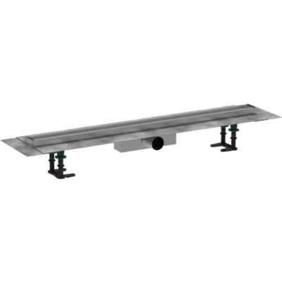 Imagen de hansgrohe RainDrain Compact, compact set completo de desagüe lineal ducha, canaleta ducha 900mm alicatable, canal drenaje para instalación estándar