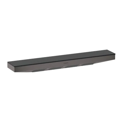 Imagen de hansgrohe Rainfinity, ducha de cervicales con repisa, 1 tipo chorro (PowderRain) y estantería 50cm, cromo negro cepillado