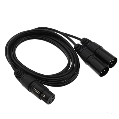 Imagen de ECSiNG Cable divisor en Y XLR de 3 pines hembra a doble macho audio equilibrado 1,5 m