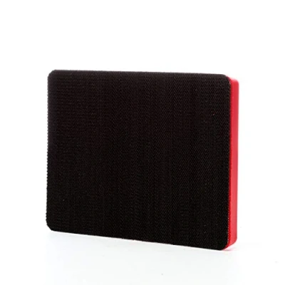 Imagen de 3 M (TM) Hookit Pad 20433, gancho y bucle Attachment, 4 &quot;x 3&quot; x 1/2 &quot;grueso, rojo (Pack de 1)