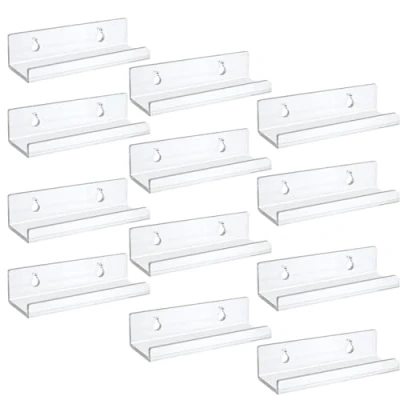 Imagen de soporte de pared para discos vinilo, 6/12 unidades, acrílico transparente, almacenamiento fotos, libros