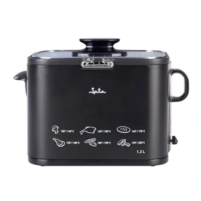 Imagen de Freidora Jata FR5600, Potencia 1000 W, Capacidad 1.3 l, Cuba antiadherente, Negro