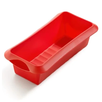 Imagen de Lékué Molde repostería rectangular, silicona platino Rojo, 24 cm