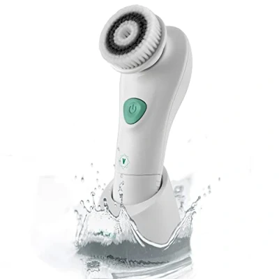Imagen de Venga! Limpiador facial eléctrico, cepillo de cerdas suaves, 2 velocidades, 6 oscilación, IPX5 resistente al agua, VG FAC 3000 BU