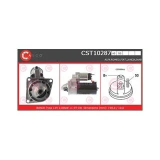 Imagen de CASCO CST10287AS Motor de arranque 12V 1,40kW 11, 9 CPS0066 M8 81mm FIAT: Grande Punto Hatchback, Doblo I Familiar, Stilo ALFA ROMEO: 147