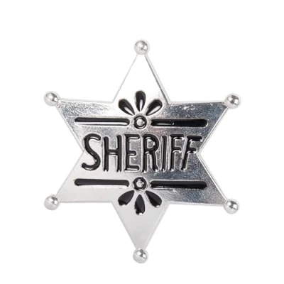 Imagen de P&#039;tit Clown Étoile de shérif Estrella del Sheriff, Color metálico, 5 x (70108)