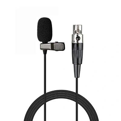 Imagen de Sujeetec Micrófono de Solapa Compatible con AKG Sansón Transmisor inalámbrico Unidireccional Condensador Mini Lavalier Enchufe XLR TA3F