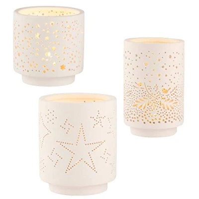 Imagen de Räder Living 89957 Juego de 3 Luces Porcelana (11 x 7 cm, 9 6,5 cm), Color Blanco