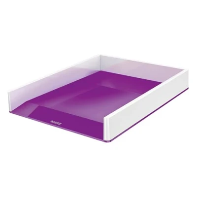 Imagen de Leitz Bandeja de sobremesa WOW con combinación dual color, Blanco/Púrpura