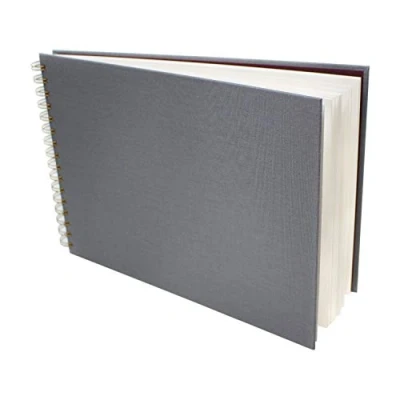 Imagen de Artway Cuaderno de dibujo A4 encuadernado en espiral Apaisado 60 Caras/30 Páginas Papel 240gsm bocetos gris tapa dura