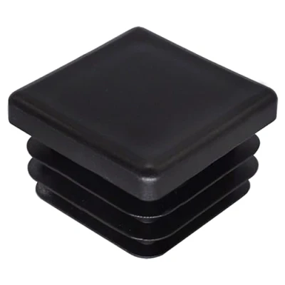 Imagen de SKIR&#039;CO 20 tapones cuadrados de plástico 25 x mm, tapas tubo mate, insertos cuadrados, para postes valla, color negro RAL 9005