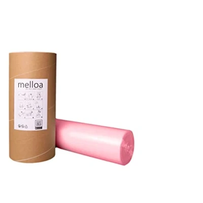 Imagen de Recambio MELLOA Universal Nappy Bin Liner compatible con los sistemas de eliminación pañales Tommee Tippee: Sangenic, Tec, Twist and Click, Simplee modelos (rosa, 200 m + tubo papel)