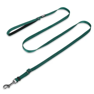 Imagen de Correa de Longitud Ajustable con Nylon Duradero y manija Forrada Neopreno súper Suave para Perros Uso Diario Caminar Entrenamiento Profesional (Ajustable Pequeño S, Verde Oscuro)