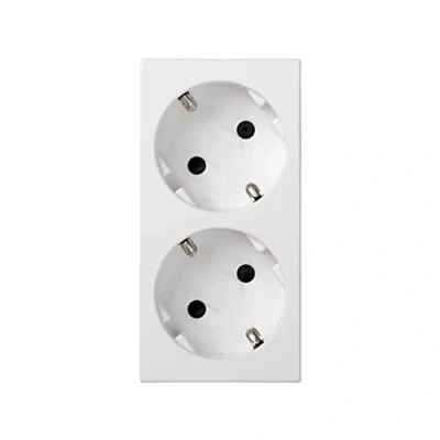 Imagen de Simon 50000432 030 Base Doble Schuko Por Corte Sin Led Bl